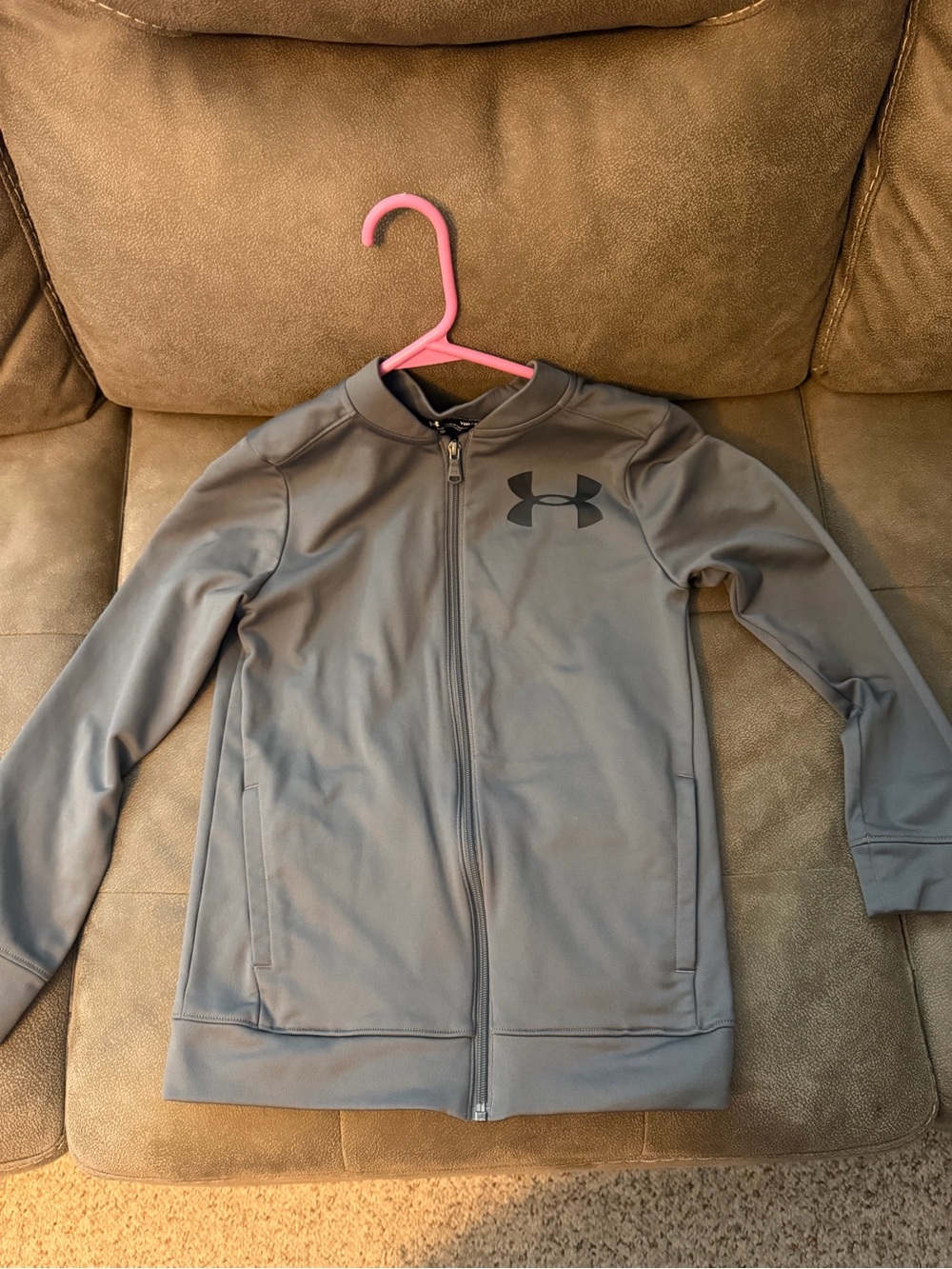 Under Armour Gray Full‑Zip Kids' Performance Jacket